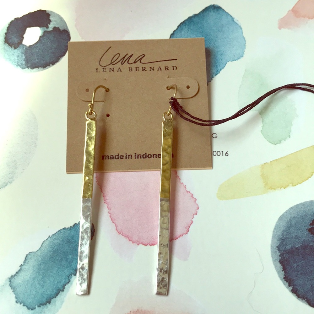 NWT Lena Bernard gold and silver earrings